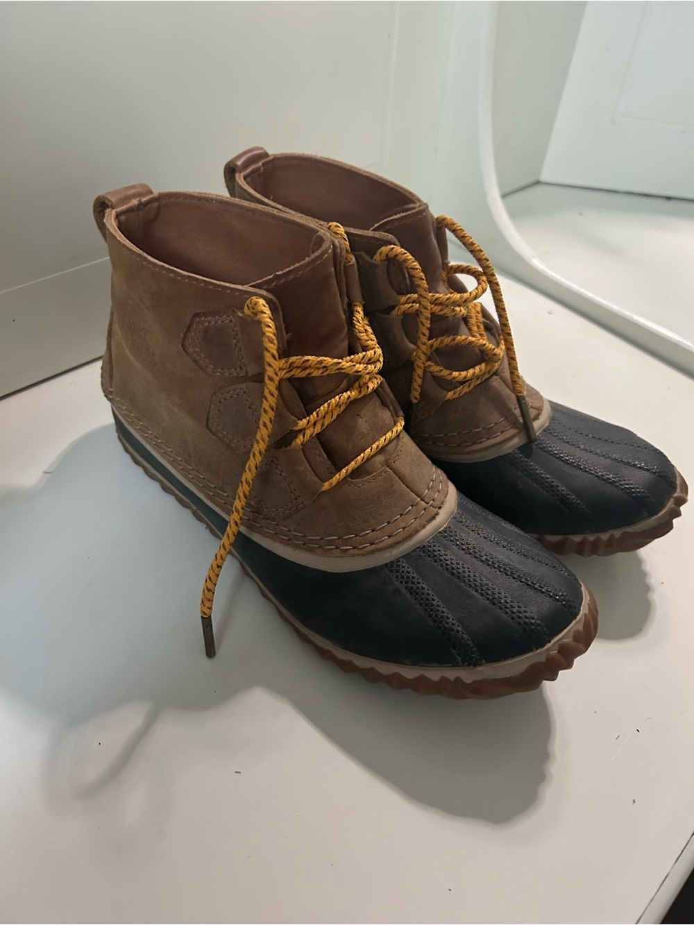 Womens sorel Brown and Black Duck Boots